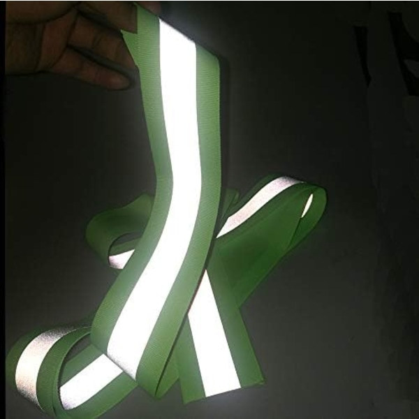Silversy Reflekterende Tape til Sikkerhedstøj Trim Bånd Grøn 2\" x 3,3 fod