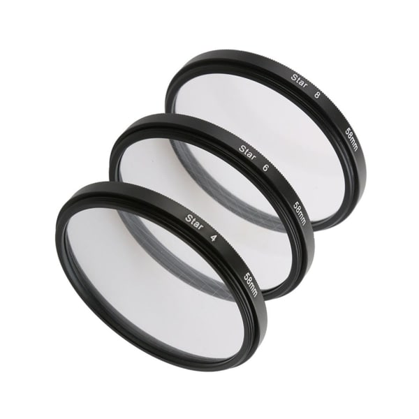 Star Line 4 6 8 Stjärnkameraobjektivfilter 49mm/52mm/55mm/58mm/62mm/67mm/77mm för DSLR-kameror Objektivfototillbehör 72mm