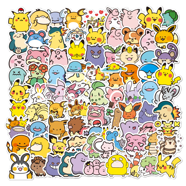 100 Stickers Small Size Kids Luggage Computer Waterproof Stickers