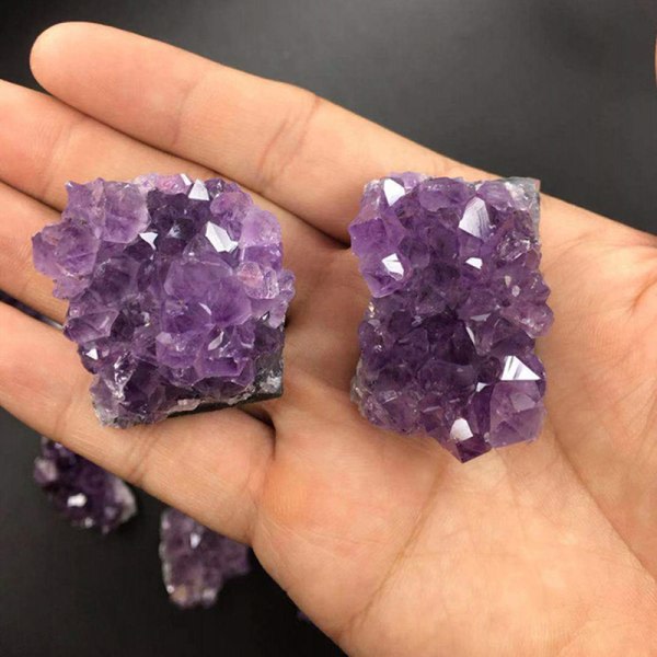 Naturlig Ametist Cluster Quartz Crystal Mineral Specimen Healin Medium Medium