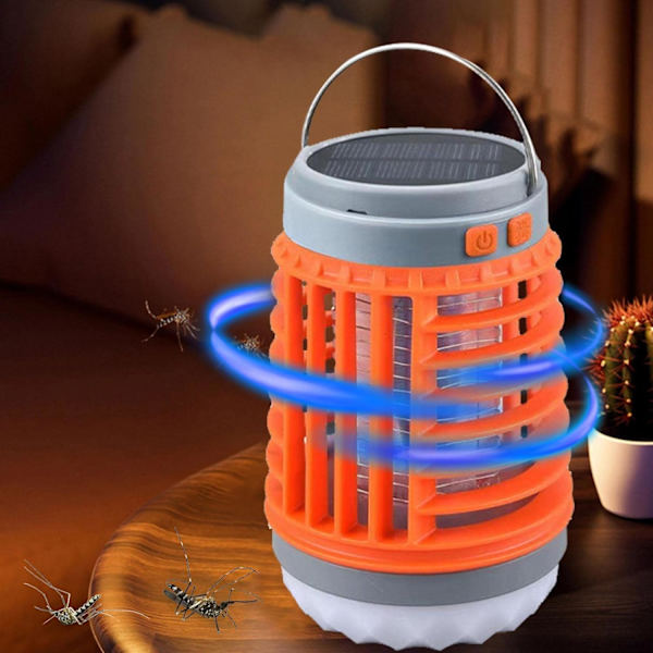3 kpl Aurinkohyönteismyrkky USB-valo Vedenpitävä Hyönteislentovalo Ansa Taskulamppu orange 3pcs