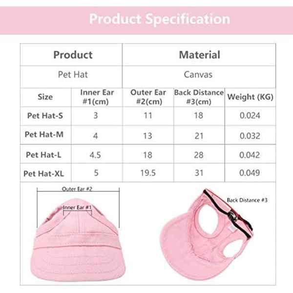 Hund Baseball Cap Sport Hat Husdyr Kat Udendørs Solhat Mode Solhat Justerbar Stribe Sommerrejser