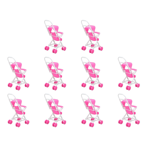 10 Set Miniatyr Babydockvagn DIY-simulering Mycket detaljerad Barnkammare Möbel Dockhus Baby L