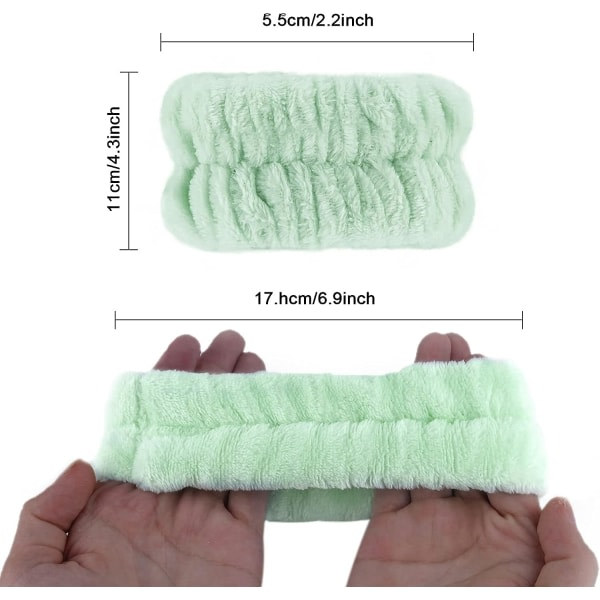 CDQ 4 par ansiktsrengöringsarmband absorberande armband spa-remsa för kvinnor flickor