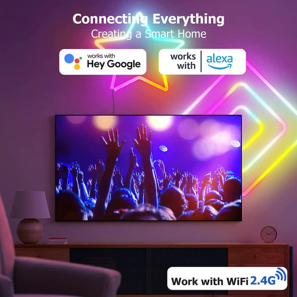 Tuya smart lampa med symfonisk neonlampa med 12V lågspänningsexplosiv lampa med 5m smart Wi-Fi-lampa