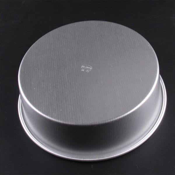 Rund sømløs pande 4~12 tommer aluminiumlegering non-stick kageform multifunktion bage en stykke bageform null - C