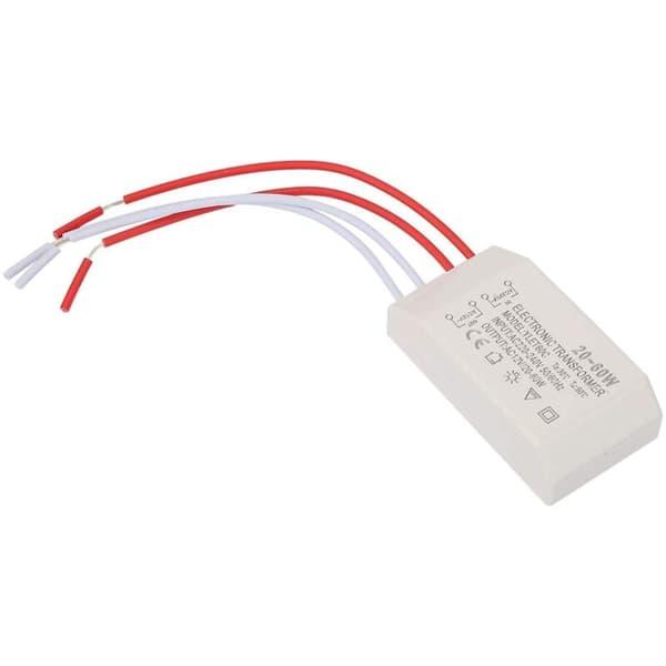 Elektronisk transformator 220V til AC 12V Elektronisk transformator spenningsomformer 20-60W Intelligent strømdriver G4 Lampekopper Elektronisk transformator