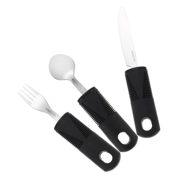 Tilpassbart bestikk, bygget bestikk, voksne, tilpassbart bestikksett, sklisikkert bestikk, tilpassbart matingsbestikk, bestikk for funksjonshemmede