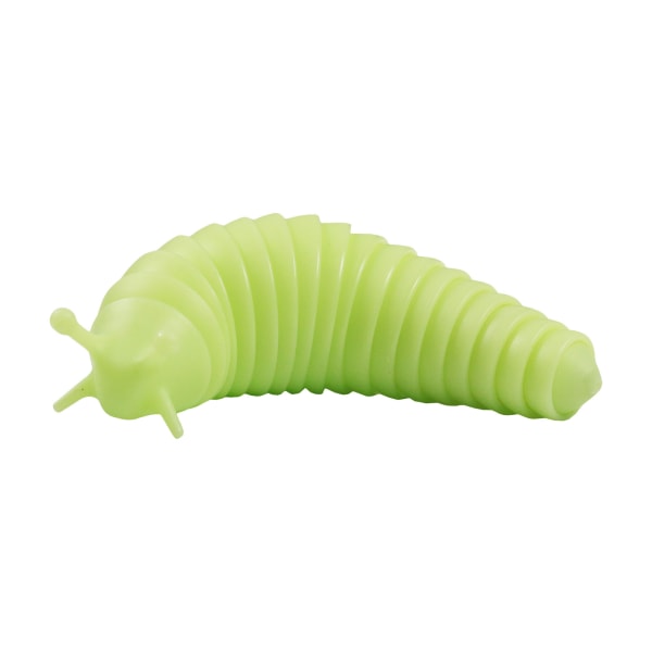 Stor lysende hummer dekompression Caterpillar Slug Pussel Trykaflastning fingertoppar exotisk interaktiv legetøj Green+White(Luminous17*8.5*4.5)