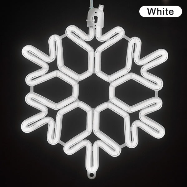 40cm Stor snöflinga String Light Outdoor Snowflake Led Hängande Valkoinen one size White one size