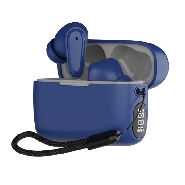 Trådlöst Bluetooth headset brusreducerande 3D Stereo 5.3 Earpho Blue