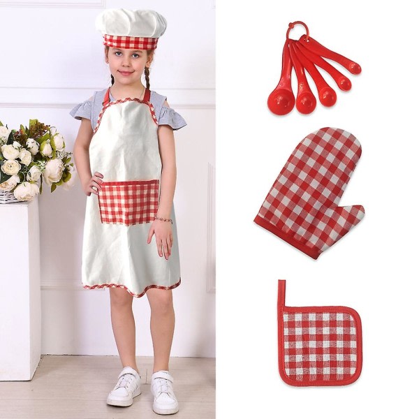 Barn Bakning Kit Chef Dress Up Kök Rollspel Förkläde Barn Cooking Kit