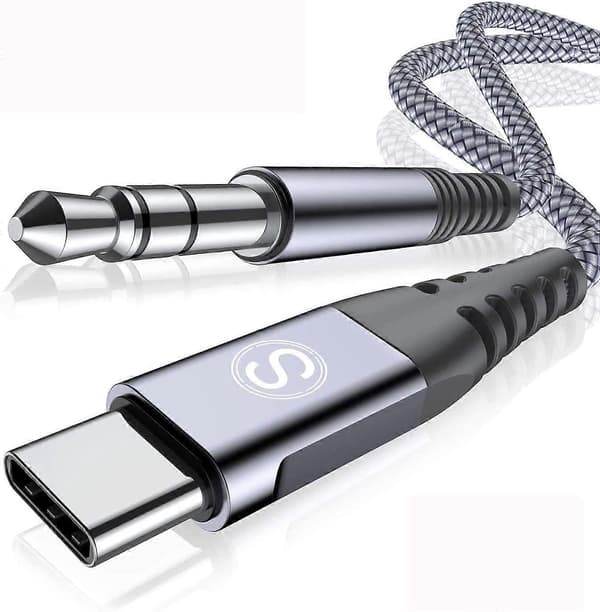 USB Type C til 3,5 mm Audio Aux-kabel 1,2 m Kompatibel med iPhone 16 USB C til 3,5 mm bilstereo