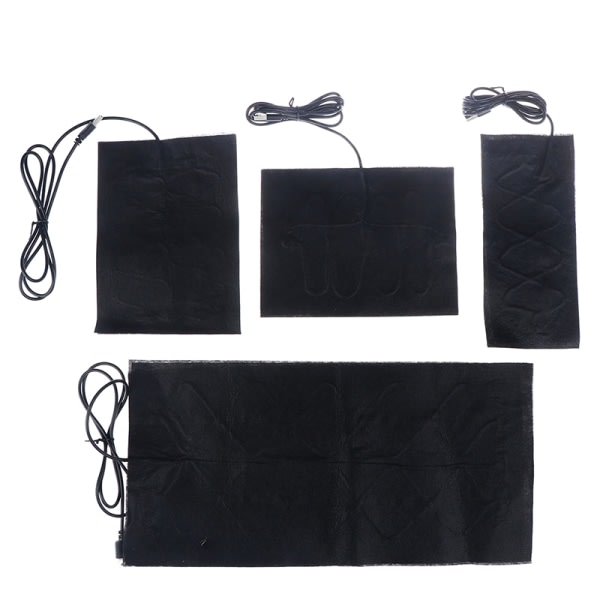 7 Storlek USB Warm Carbon Fiber Heated Pads Uppvärmd Jacka Coat Ves Black 30*30cm Black 30*30cm