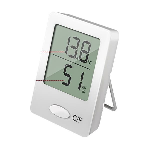 Digital Hygrometer Termometer för Inomhusbruk - Hög Noggrannhet - Portabel (Vit) - 2-pack