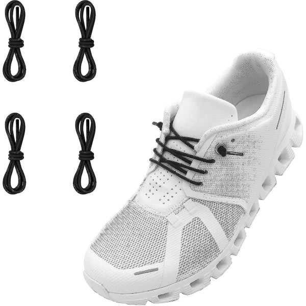 Ndtezugt 2 par 1/10" (2,5 mm) elastisk tunna skosnören, stretchiga runda skosnören Skosnören Ersättning for On Cloud Sneaker