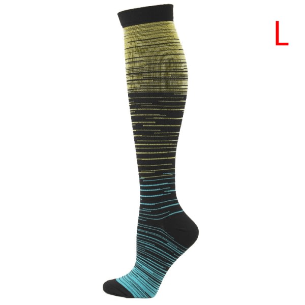 Strumpa Gradient Kompression Blandad Färg Tryck Mid-tubeSpor A2 ONESIZE A2 ONESIZE