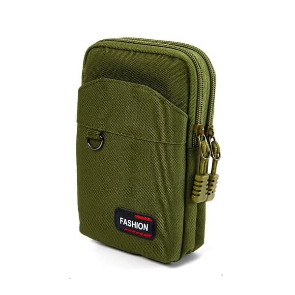 Dubbellagers EDC Molle Väska Utomhus Militär Midjeväska Armégrön