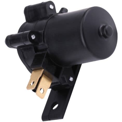 Universal Windshield Washer Pump - Black Plastic - 2-Pin Connector - Weight 82g for Quick Windshield Cleaning
