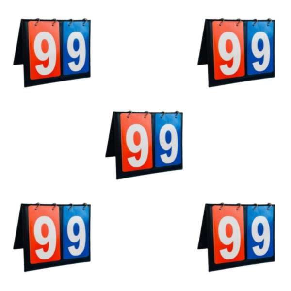 1/2/3/5 2-siffrig poängräknare för bordsspel - Resultattavla för bordsskivor Röd Blå 20 x 16cm 5-pack