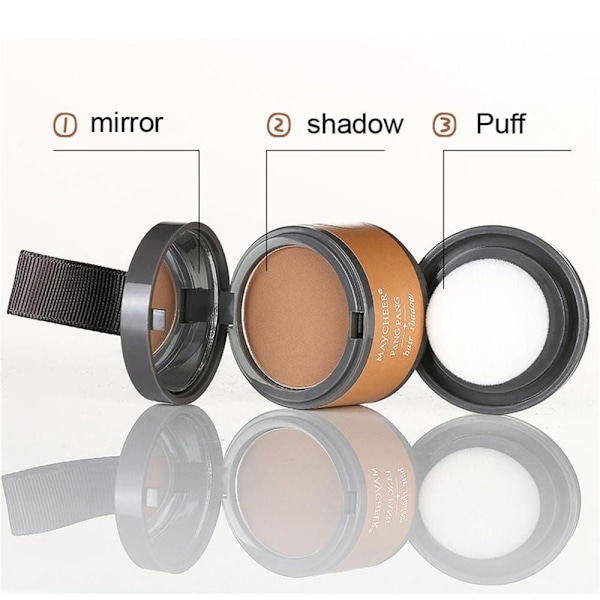 Fluffigt Tunt Puder Pang Linje Skugga Smink Hår Concealer Rot Döljare 4 Grey