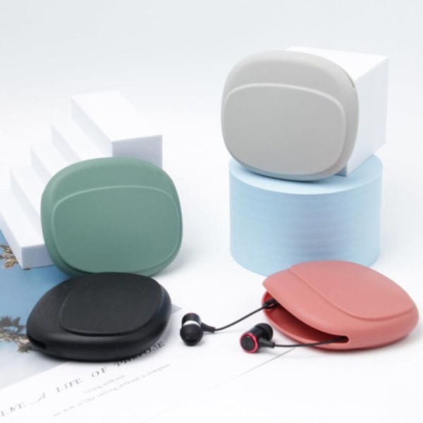 Silikone Etui til Kablede Hovedtelefoner, USB-kabel, Nøgler - 6 Stk. Mini Opbevaring