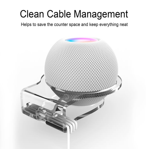 Lämplig för Apple Homepod Mini Speaker Socket Väggfäste Famil Transparent Transparent