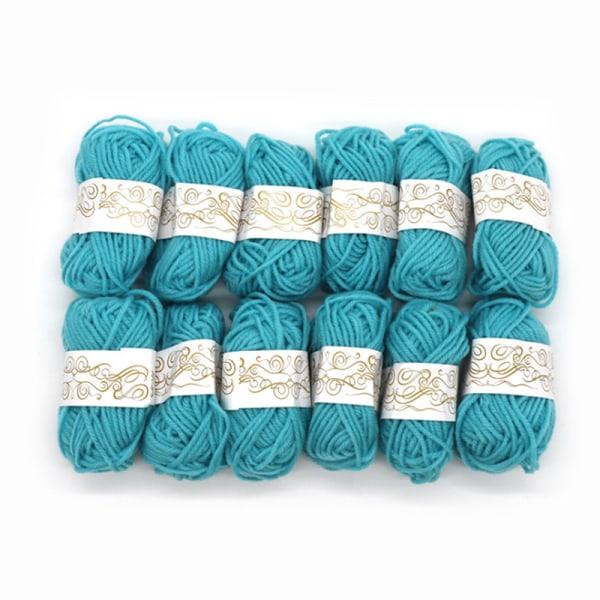 12st boll handgjorda stickgarn ull linje mjuk tjocklek linje Svart