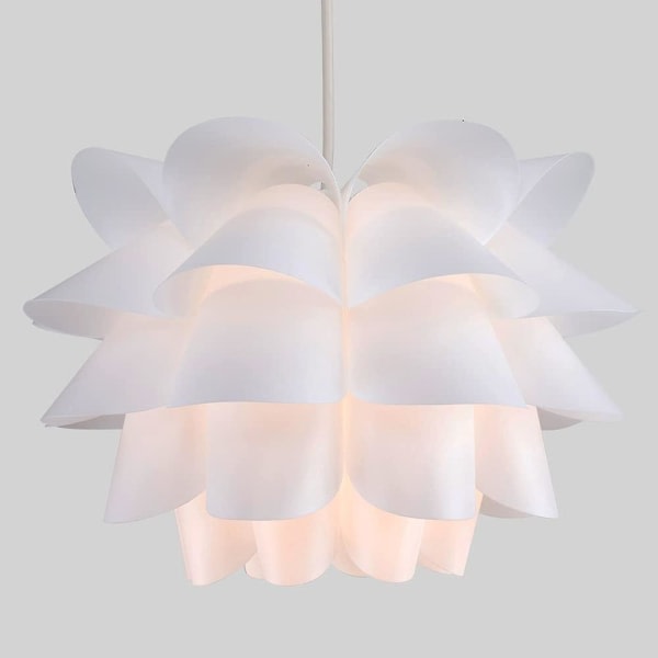 Modern intrikat design vit takhängande ljusskärm