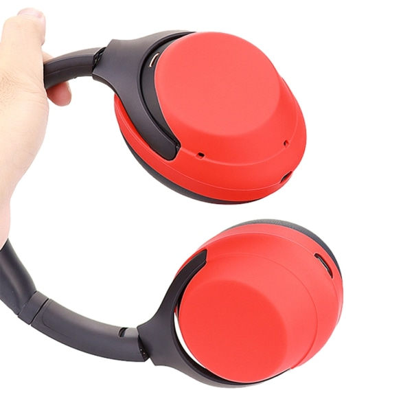 Fodral för WH1000XM4 hörlurar anti-scratch öronkåpor Cover helt omsluten av hörlursfodralet Röd Red