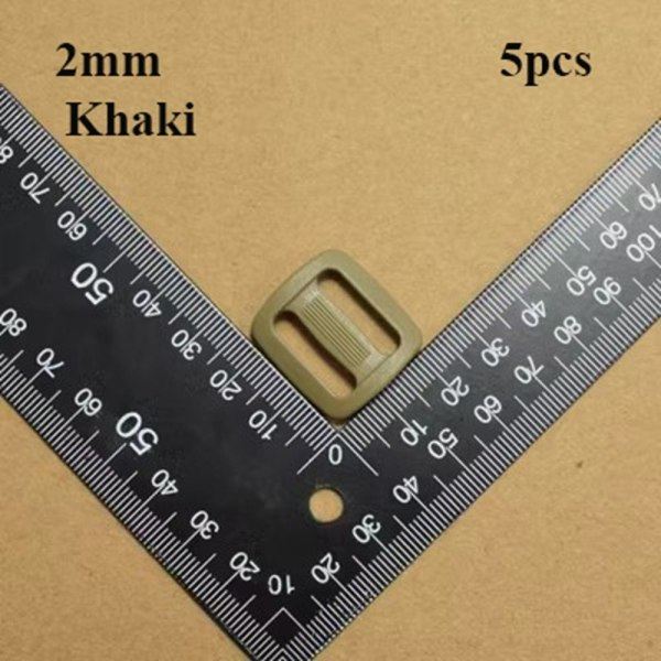 5 kpl Tri Glide Slider -lukit KHAKI 2MM Khaki 2mm