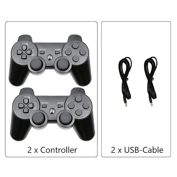 2-Pack - Wireless Controller - Gamepad for PS3 Compatible Black 2-Pack Black 2-Pack