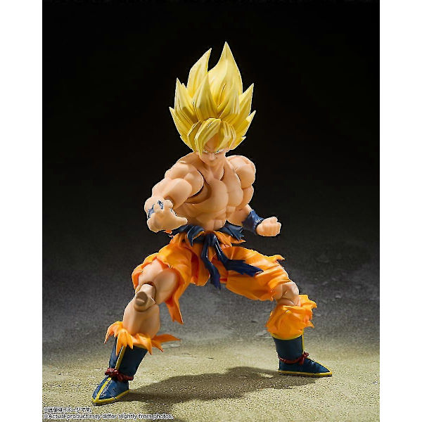 Bandai Tamashii Nations SH Figuarts Broly \"Dragon Ball Z\" Toimintahahmo Läpinäkyvä jalusta Battle damage Goku