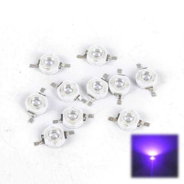 20 stk. 3W LED-pære eller UV-lyschips 395nm LED Ultraviolette lilla 20 stk.