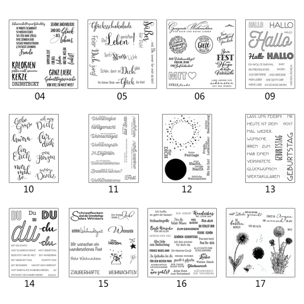 Tysk silikon gjennomsiktig stempel DIY Scrapbooking Preget fotoalbum dekorativt papir kort null - ST-612