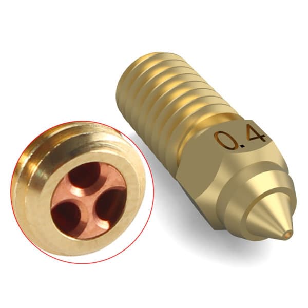 0,4 mm dyser for messing og herdet stål dyser for 3D-printerdeler