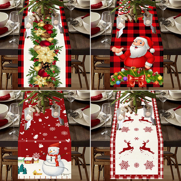 Jul Snöflingor Linne Bordlöpare Dresser Scarves Bord style 5 One Size style 5 One Size