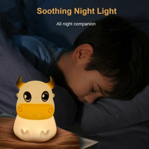 Nattlampa för barn Söt bärbar nattlampa 7 färger Touch Control Silikon Baby Nattlampa Perfekt present
