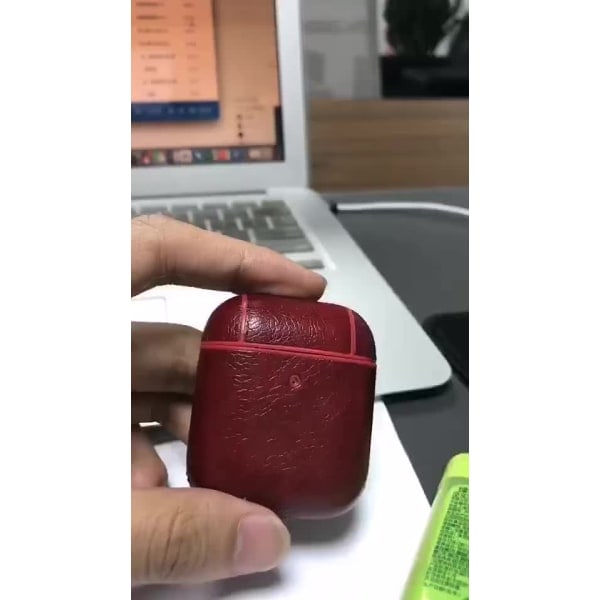 Sopii Airpods2:lle Nahkainen PU-kuulokesuojus Bluetooth-kuulokkeet Säilytyslaatikko AirPods Kotelo Nahka (2-pakkaus, musta, ruskea)