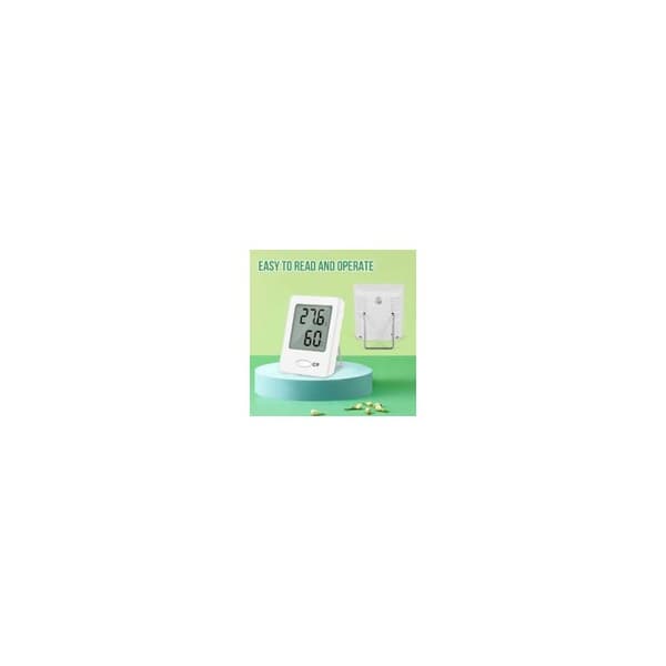 Digital Hygrometer Termometer för Inomhusbruk - Hög Noggrannhet - Portabel (Vit) - 2-pack