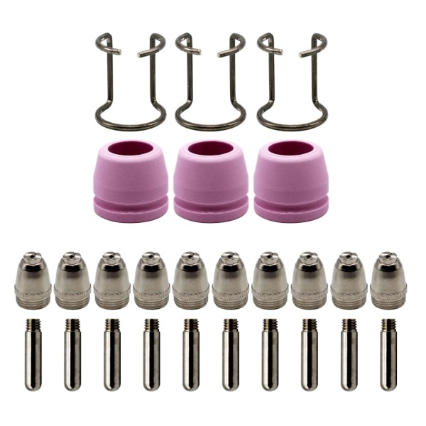 26 stk. WSD60 Plasma Skæreforbrugsvarer Lommelygte Elektrode Spids Dysespids Torch Guide