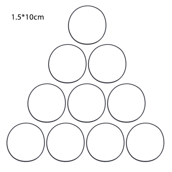 10 stk/pose 1,5 mm Universelle Kassett-båndmaskinbelter Diverse vanlige gummibelter N