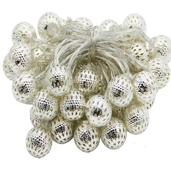 Jern marokkansk LED Solar Ball String Ljus Romantisk Fairy String E2 one size E2 one size