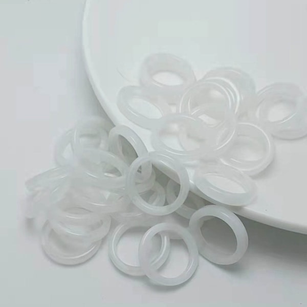 2x Akryl Söta Ringar Set Färgglada Ringar Transparenta Staplingsringar Estetisk null - B