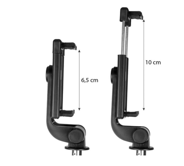 Selfie-tikku - iPhone/Android - Bluetooth Black Svart