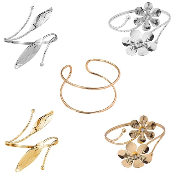 Bohemian Butterfly Leaf Charm Arm Chain Metal Hollow Out Geomet B2 one size B2 one size