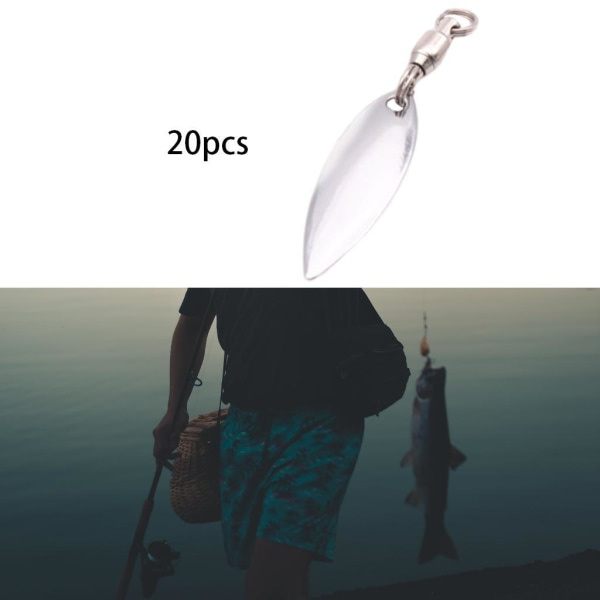 1/2/3/5 20 stycken Fiskedrag Naturtro fiskedrag Reflekterande Silver S 1Set