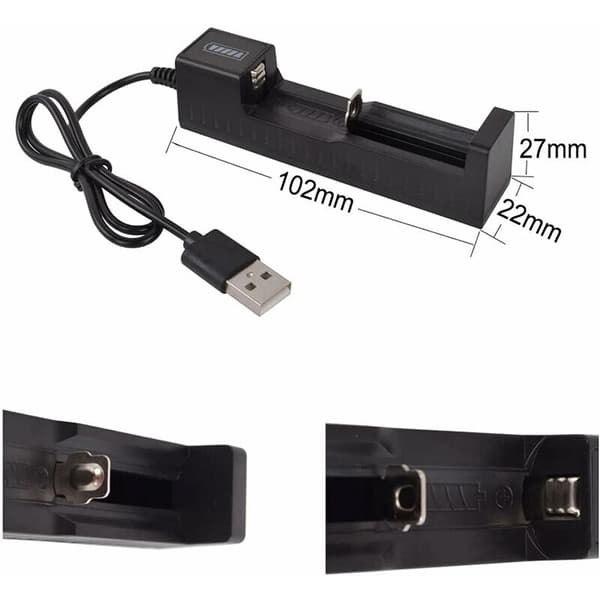 2 stk. universell batterilader, smart batterilader, mini multifunksjonell oppladbar batterilader