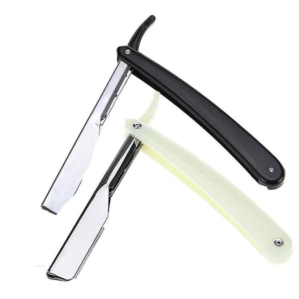 Profesjonell manuell barberhøvel Razor Edge Rustfritt Stål 2 stk Svart