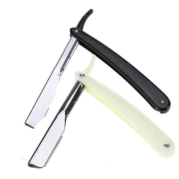 Professionel Manuel Hårklippervæske Razor Blade Rustfrit Stål 2 stk Sort